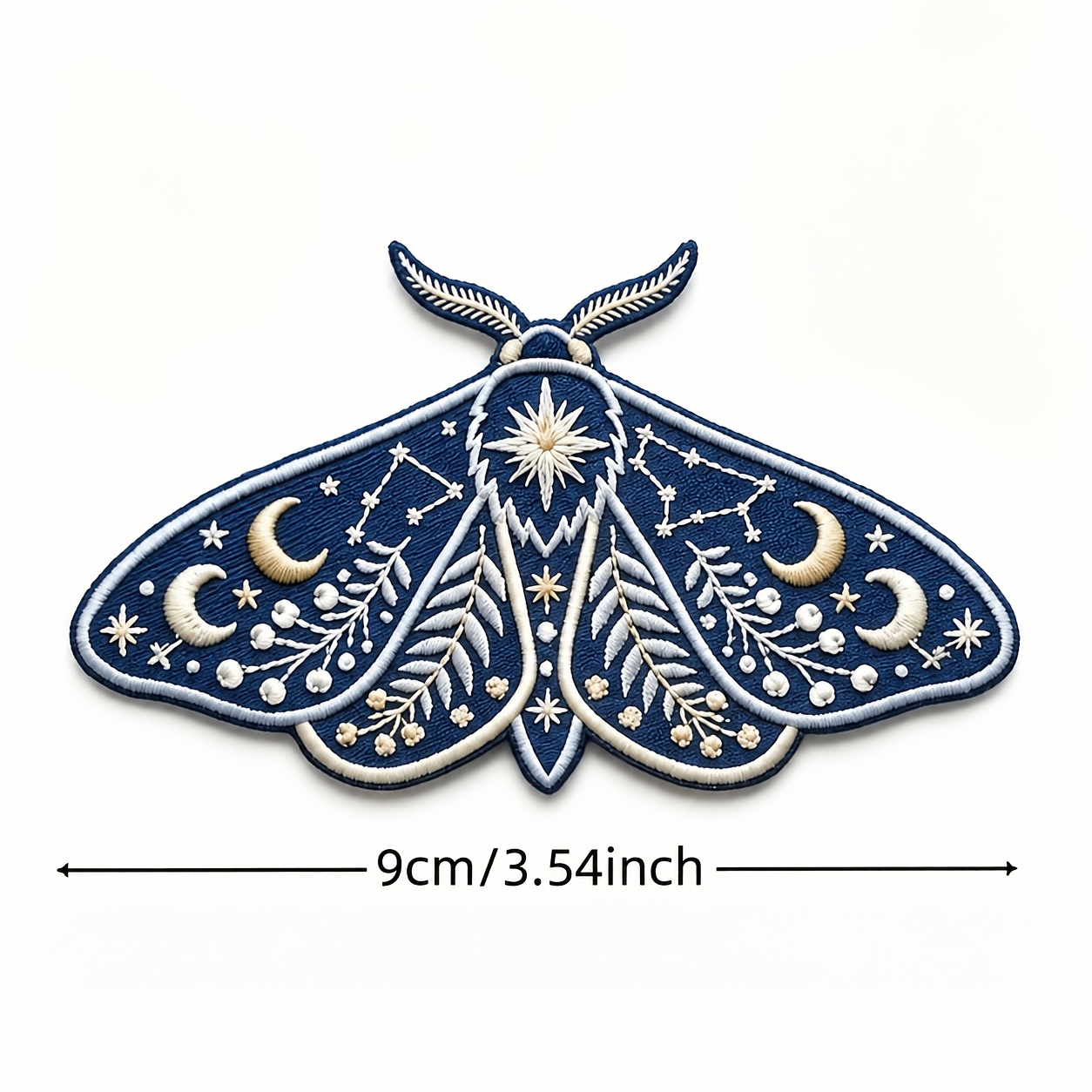 TEMU Toppa ricamata 1 pz stile stella, luna e blu navy, applicazione termoadesiva a tema e stregonesco con per giacca, , cappello, abbigliamento,