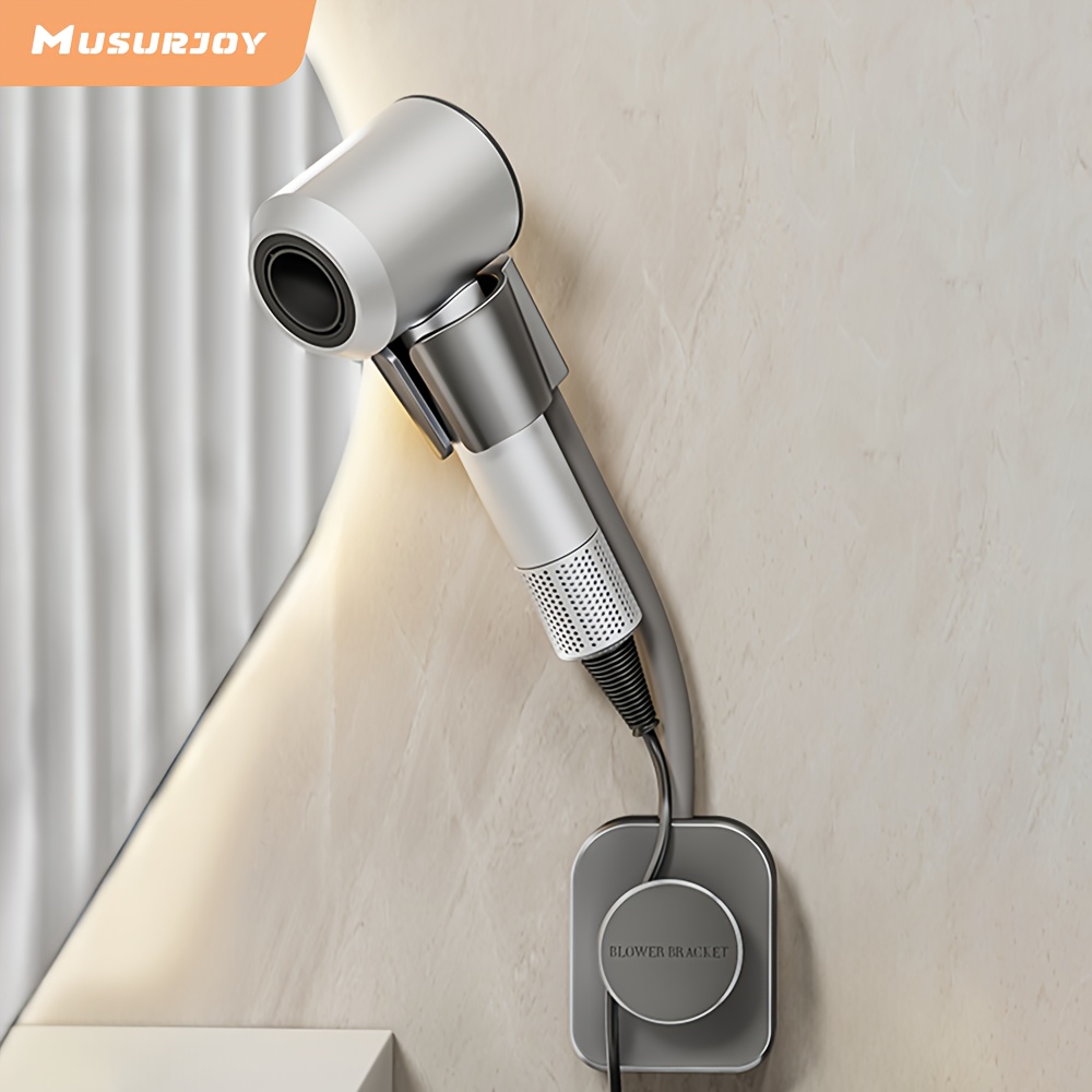 

Musurjoy Hair Dryer Holder - Aluminum & Plastic, Wall-mounted Design For Styling, Perfect Gift Idea, Musurjoy