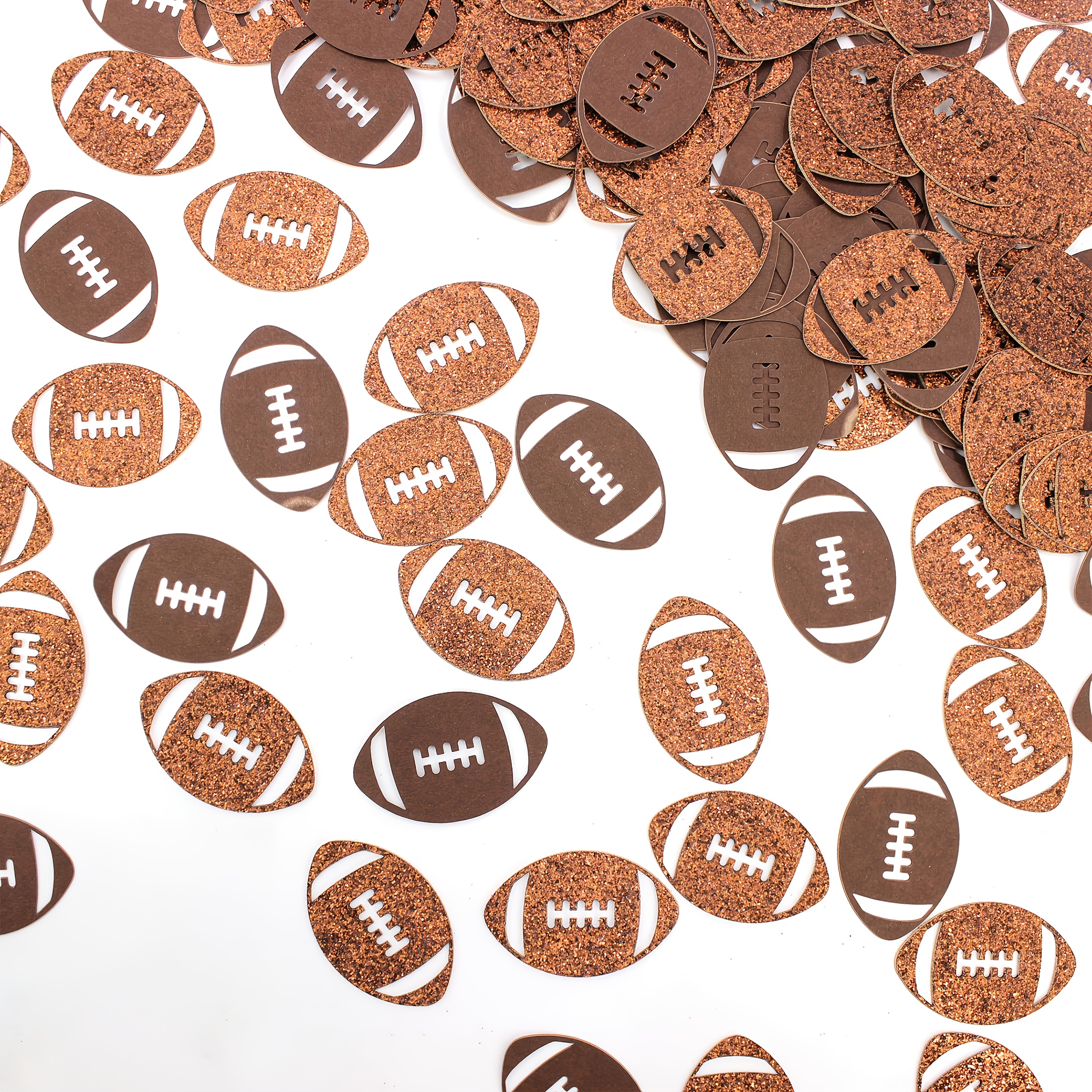 Image of 80-pack Football Party Tabletop Colorful Confetti | Party Decor, Sports Game Day Supplies, Celebration, Brown Football Color