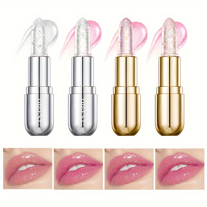 

Shiny Jelly Temperature Color Changing Lipstick, Hydrating Moisturizing Fade Lip Lines, Anti-drying And Non-stick Cup Color Changing Lipstick