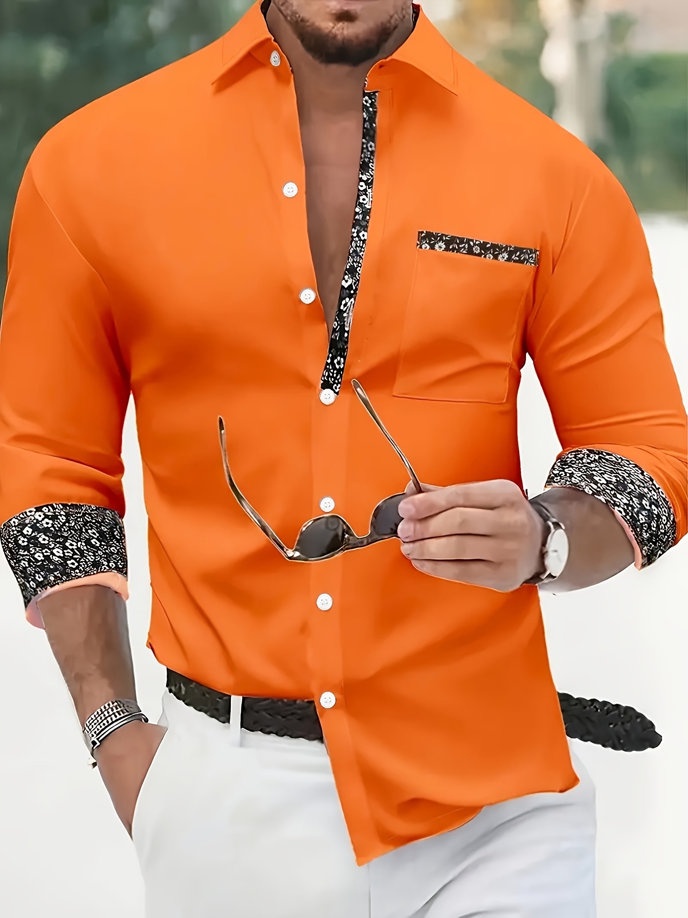 Yellow Fluorescent Dress Shirts Buy Orange And Black Designer Shirt Free  Shipping Designer Shirts Orange Designer