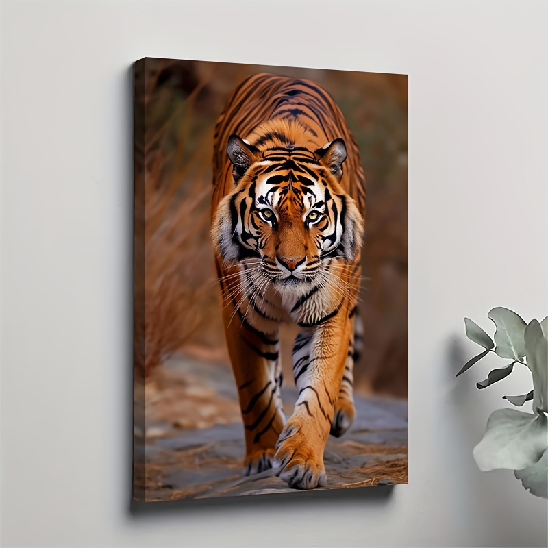 TEMU 2d Flat, 1pc Modern Wall - Solid Wood Framed Canvas Poster Suitable For Living Room, Office, Bar Decor, Hook Installation, Pine Wood Frame,