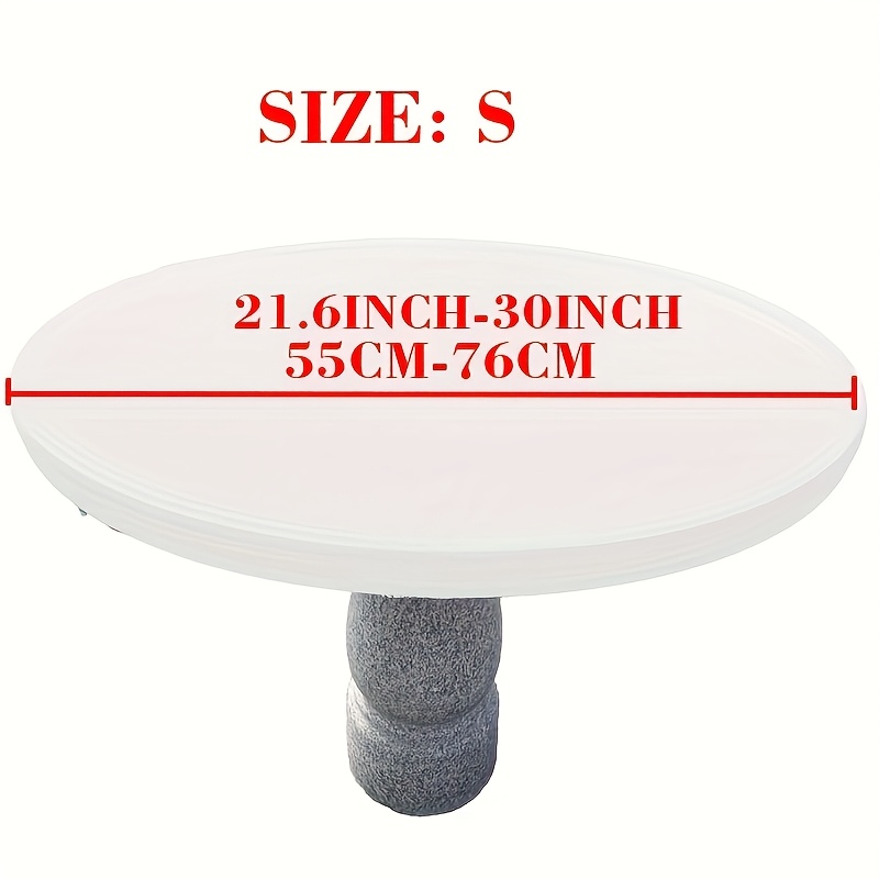 TEMU 1pc - Tight-fitting Round Table Cover, Elastic Round Table Cover, Soft And Comfortable, Protects The Table From , Suitable For Living Room,