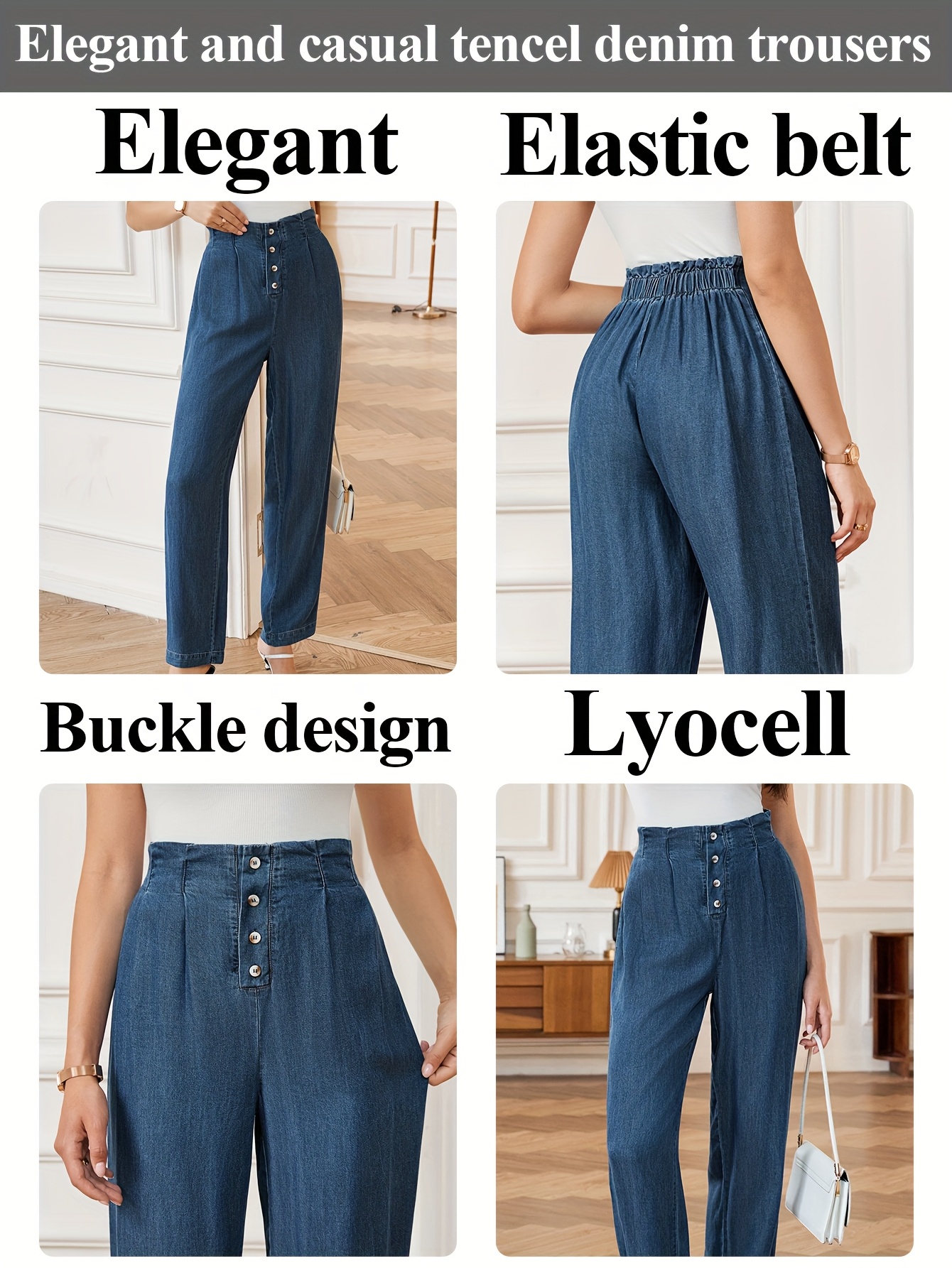   womens high waisted straight leg jeans 100     denim style pants with front button closure casual retro streetwear     hand wash only