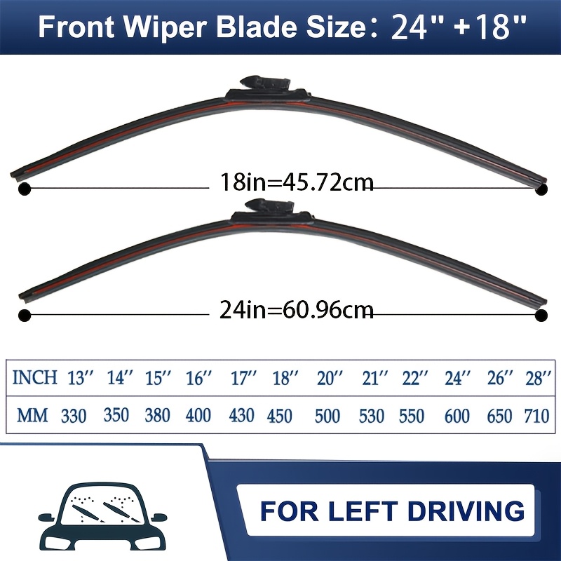 TEMU 2 High-quality Windshield Wipers Measuring 24