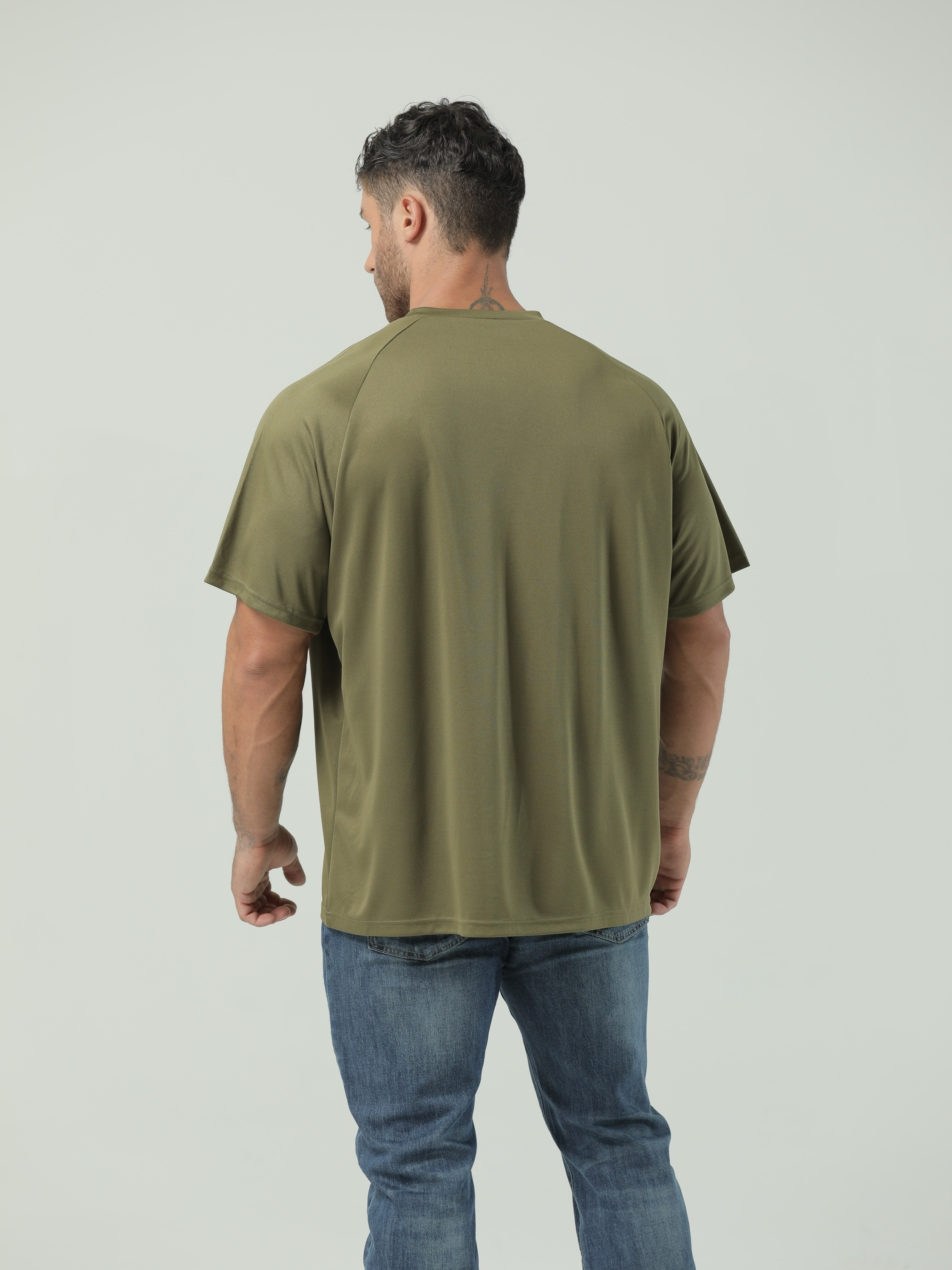 Plus Size Men's Breathable Quick Dry T-shirt For Sports, Men's Clothing
