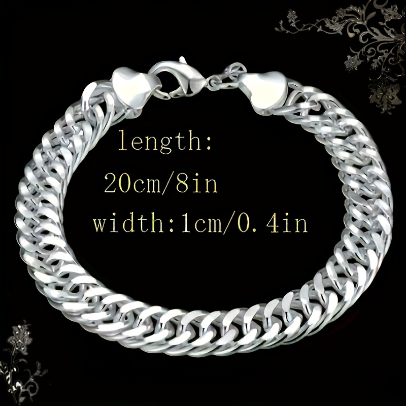 Unisex Cuban Bracelet, Elegant for Parties & Weddings