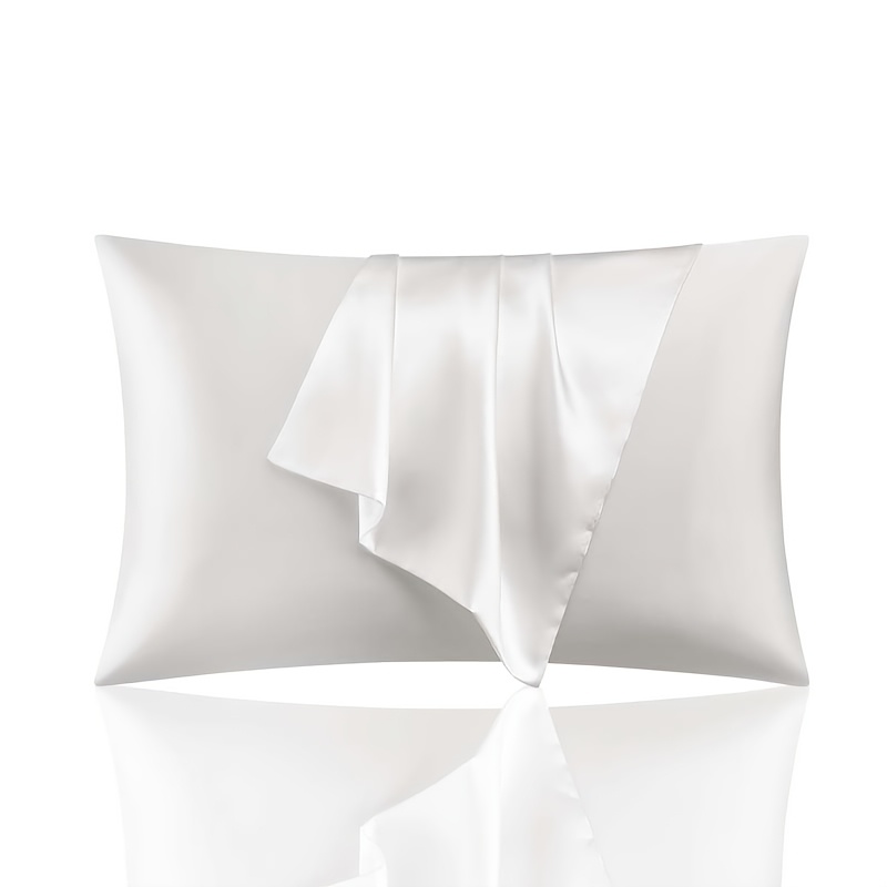 TEMU 2pcs Satin Pillowcases, Solid Color Covers (no Insert), Designed For People Who Sweat, Protects Hair And Skin, Smooth And Breathable, Machine