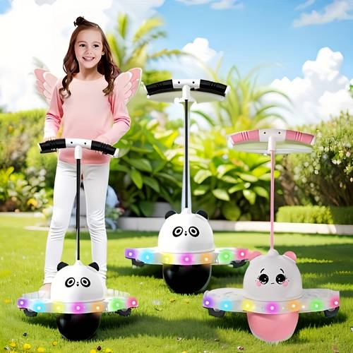 ball ball with colorful light for kids adults up to 200lb balance coordination trick bounce board ball cool fun challenge indoor outdoor toys jumper gifts for boys girls