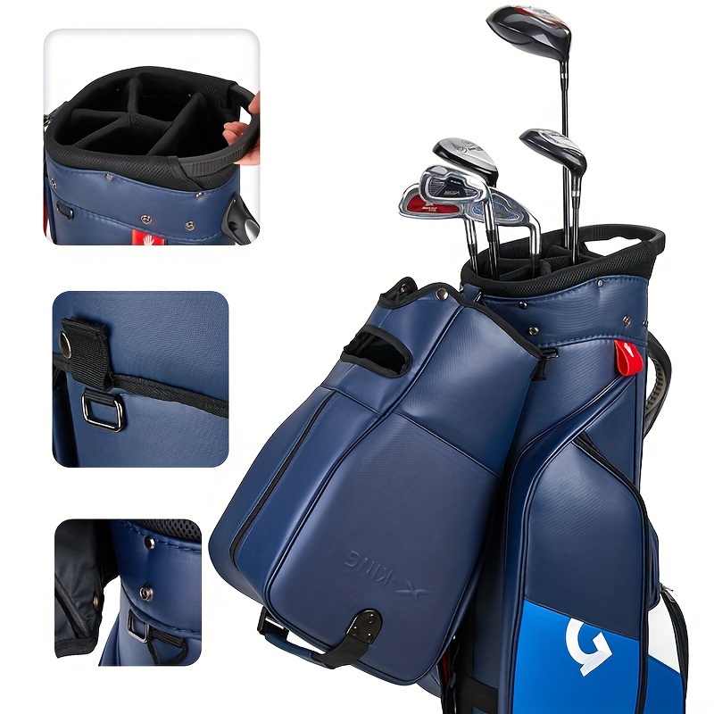 double cap golf club bag golf aviation bag universal four wheel hard shell golf storage bag details 1