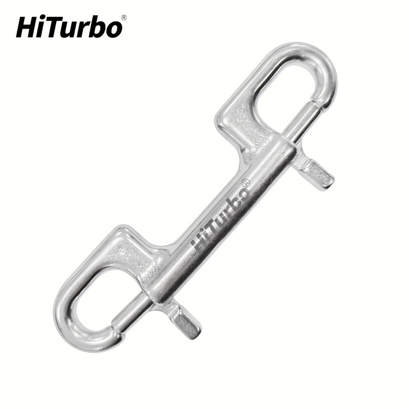 1pc Of Hiturbo Steel Double/single Ended Snap Hook Clips For Diving Gear, Stainless Steel Double Ended Snap Hook For Underwater Activities