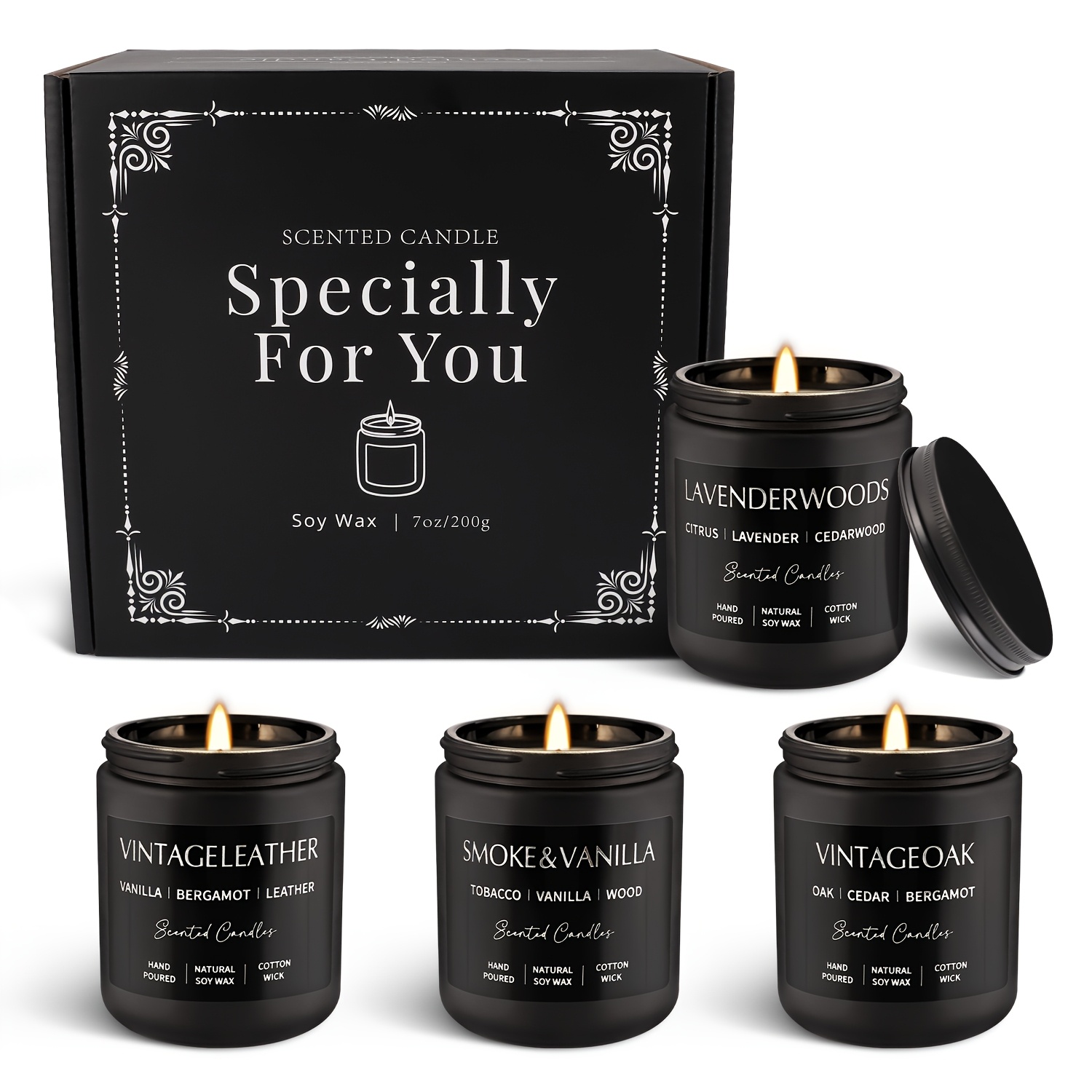 TEMU This Set Of 4 Scented Candles Is Genders. It A Powerful When Lit And Is An Excellent Option For Occasions Like Day, Workouts, And Home Ambiance