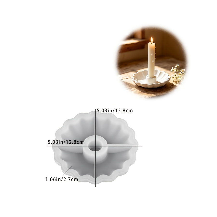 Image of Diy Clay Mold For Selling Style Candle Holder Ornament Mold Suitable For Making Dropper Gypsum Candles, Aromatherapy Products, Home Decoration Table, Silicone Mold