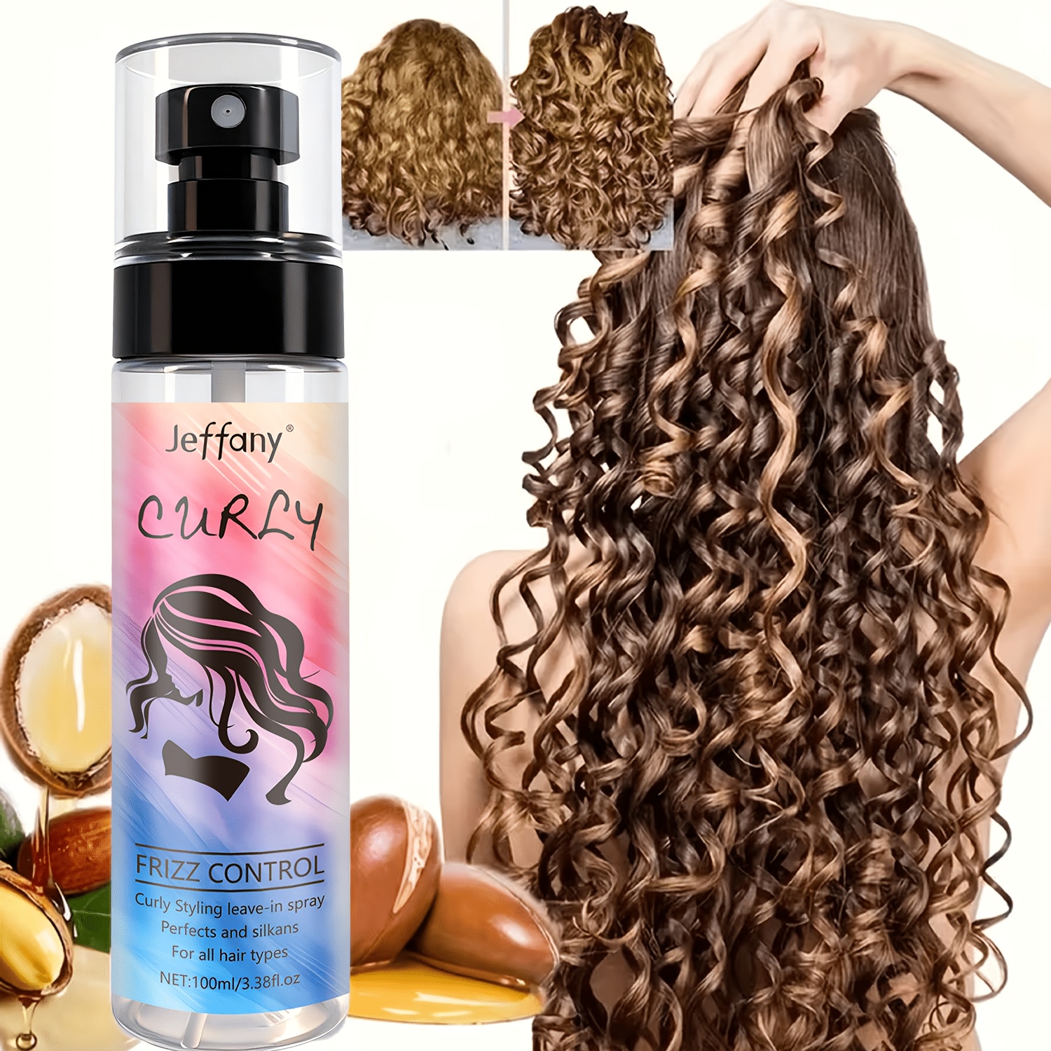 natural hair spray sold on Temu United States