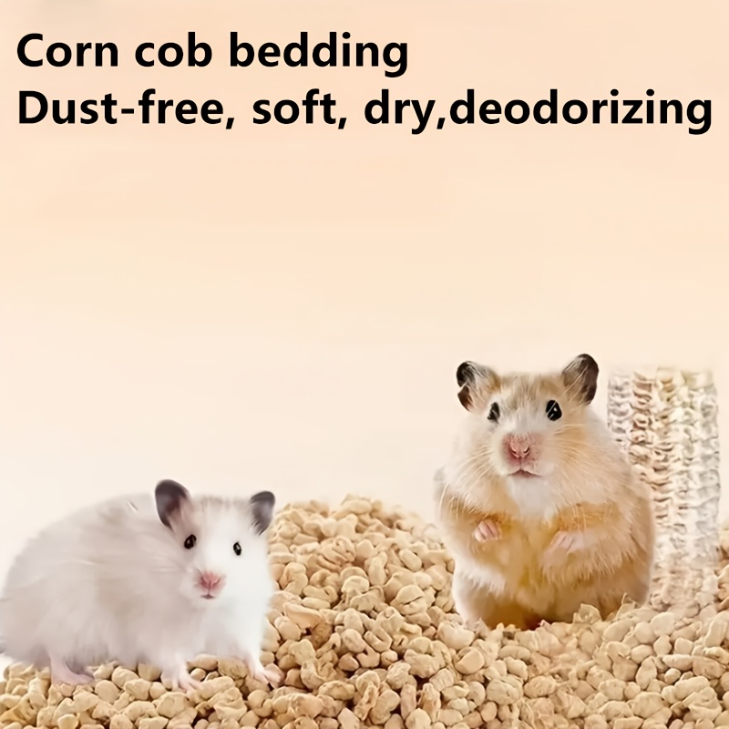 100 Natural Corn Cob Bedding for Small Animals Birds, 300g/ 0. 66lb- Ultra Absorbent Odor Control Litter for Hamsters, Guinea Pigs, Rabbits, Reptiles Pet Bird Cages, Hamster Bedding/ Small Animal Cage Bedding