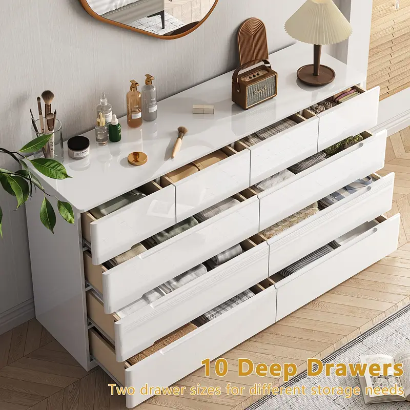 10 drawer dresser white dresser bedroom 55 long dresser high - Temu 10 drawer dresser white dresser bedroom 55 long dresser high - Temu