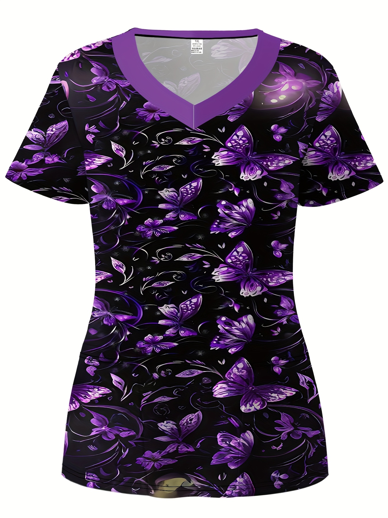 elegante plus size dames v hals blouse met 3d vlinder print Temu