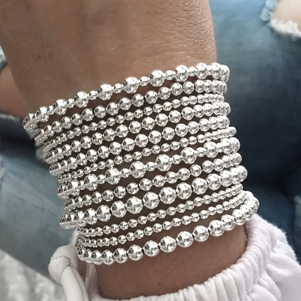 

12pcs & - Silvery Bracelet Set - For & Parties