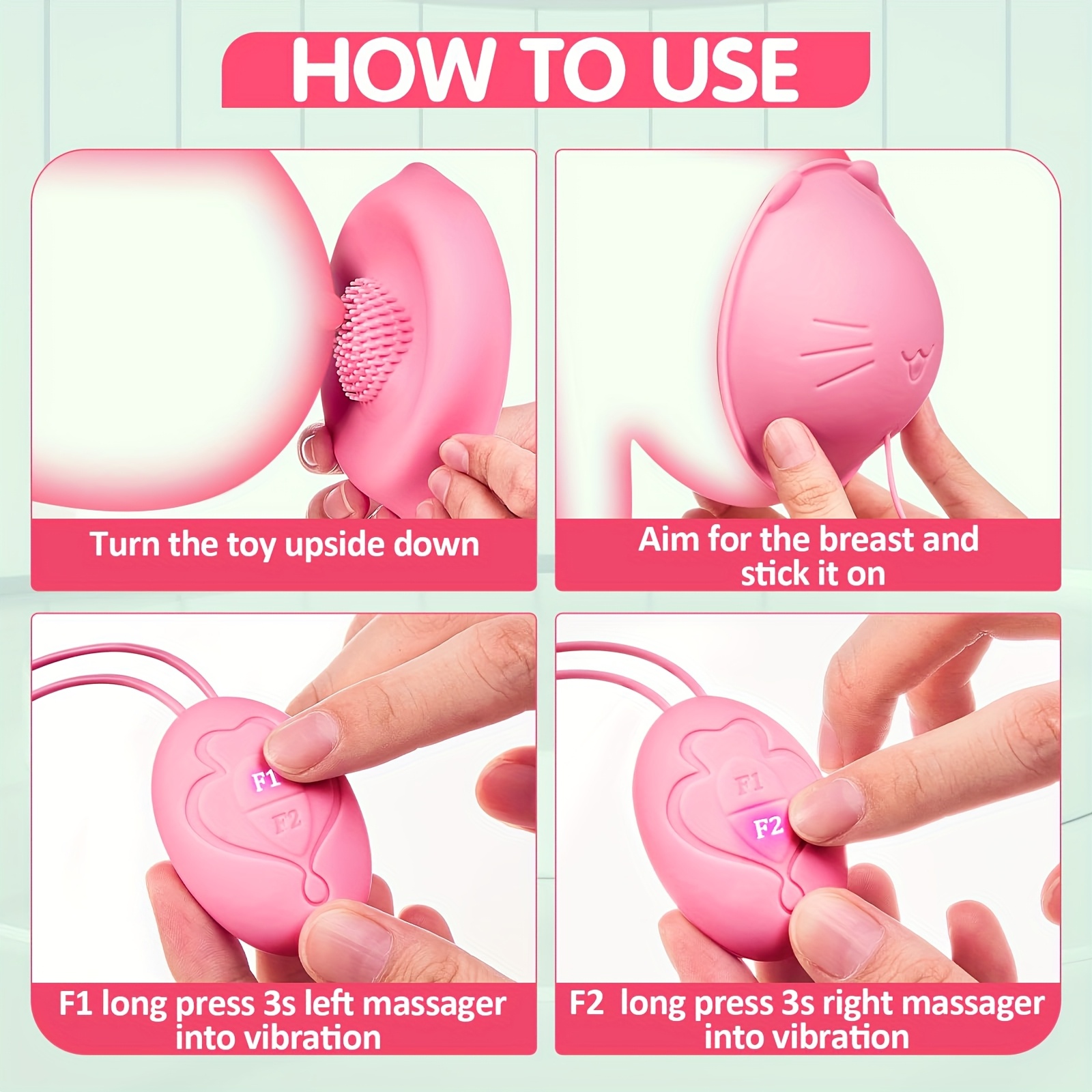 nipple toy vibrating nipple clamps sucking - Temu