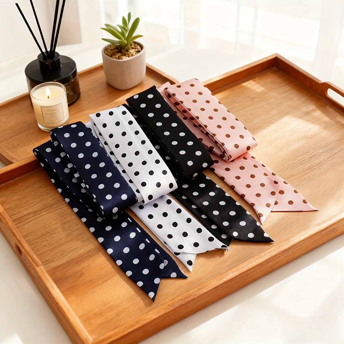 E-shop 4er-Set Schals für Damen, weiche, dünne, elegante, stilvolle Schals, passendes Design für mehrere Anlässe als Haarschmuck,