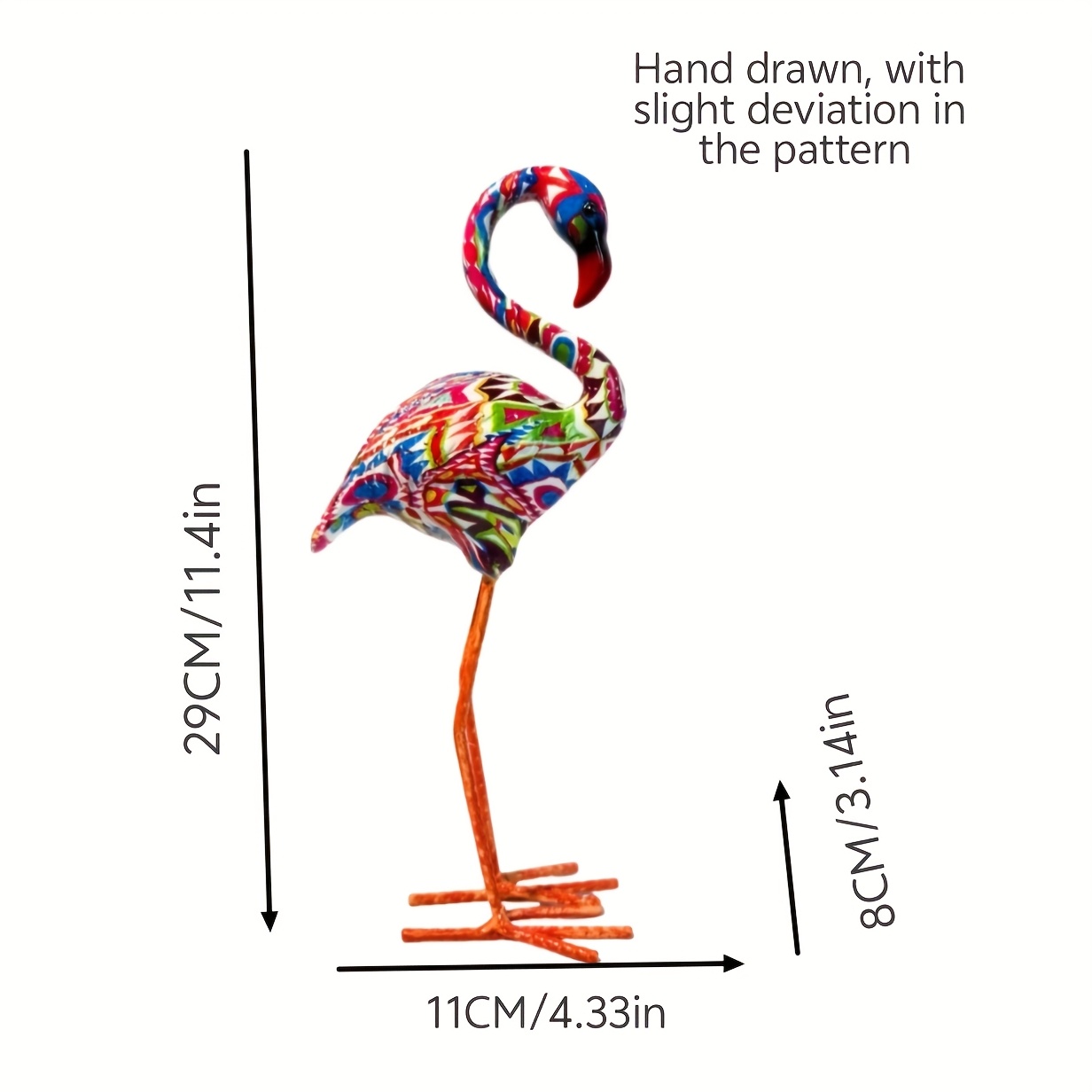 TEMU A Single Elegant And Colorful 11.4-inch Figurine Made Of Resin, Perfect As A Decorative Piece For Your Tv Cabinet Or Desktop. This Exquisite
