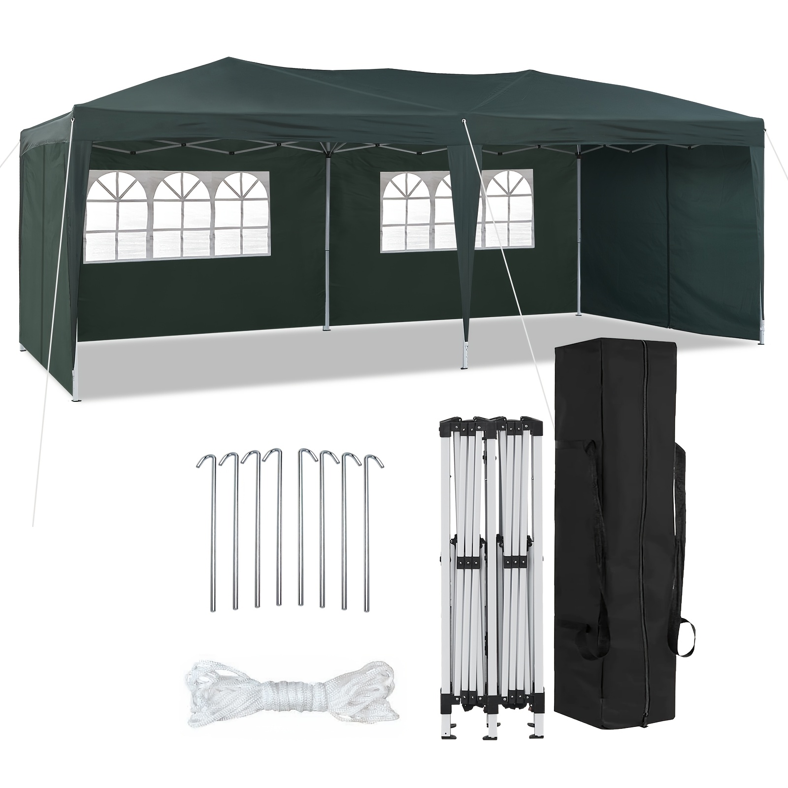 Image of 3 X 6m Gazebo With Side Panels Uv Protection Garden With Heavy Duty And Carry Bag For Outdoor Wedding Garden Party Home