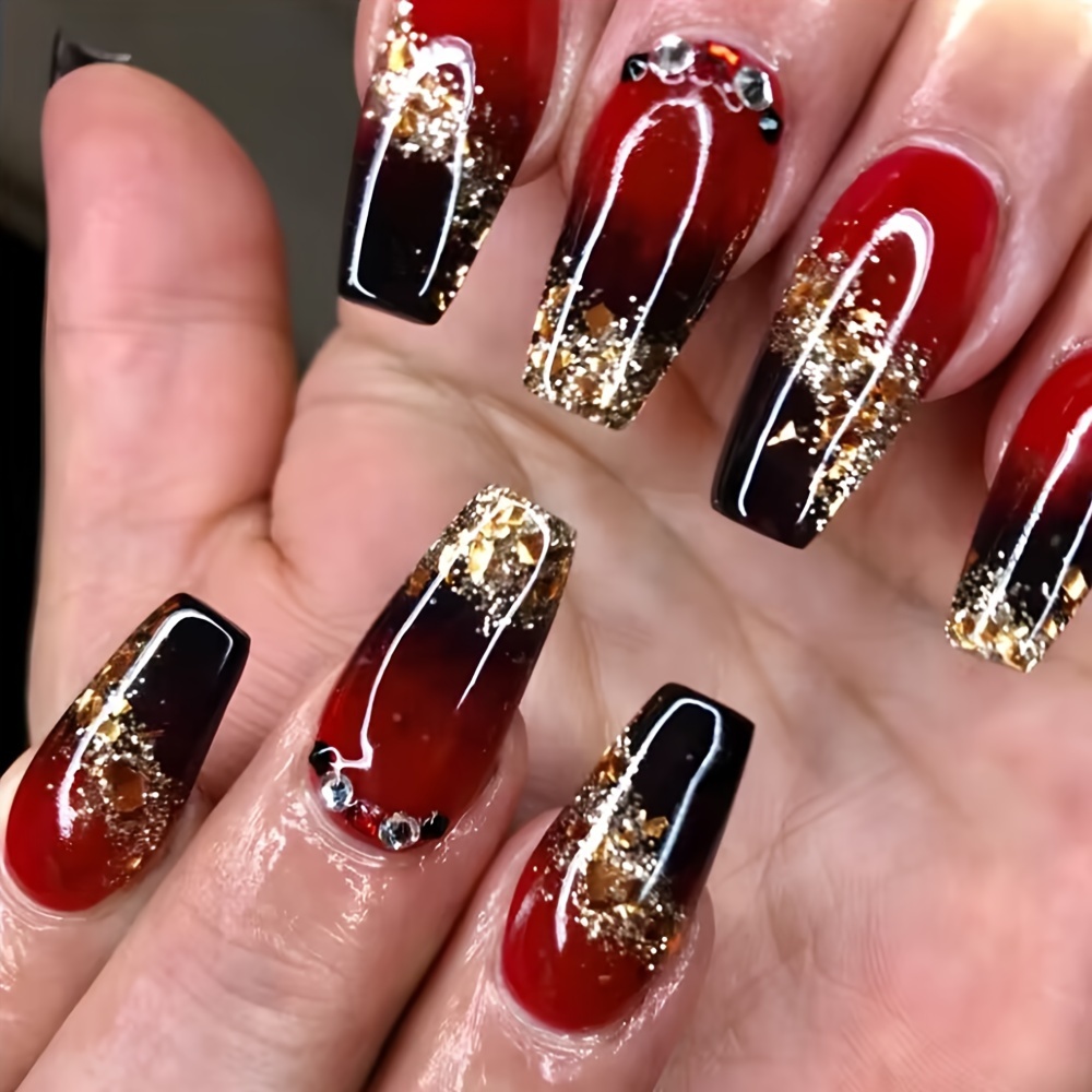 

24pcs Set, , & Red , , Diy Art For Toe &