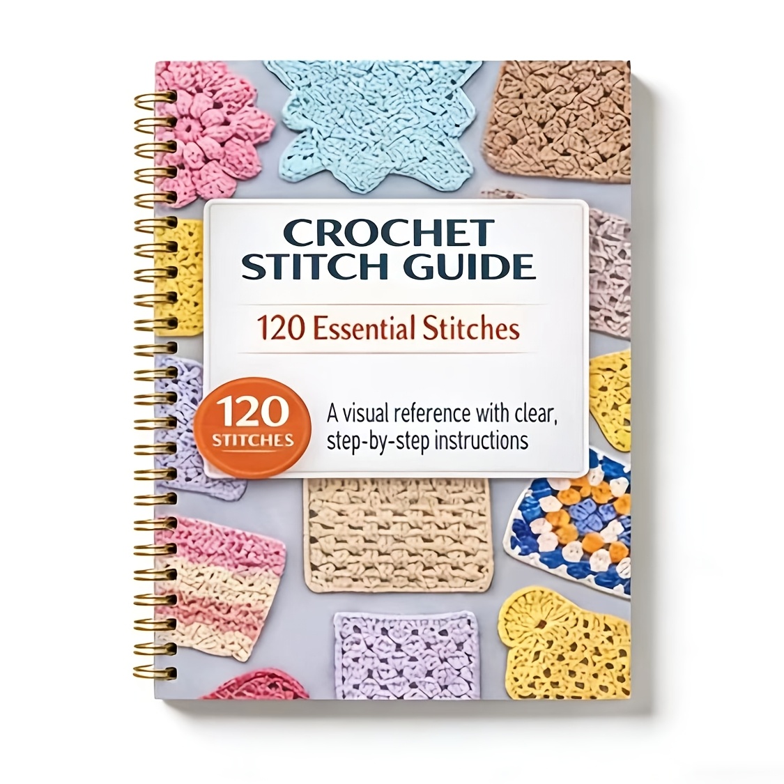 a spiral bound   crochet   technique notebook 125   used  es including 3 knitting   with step by step diagrams suitable for different skill levels from beginners to advanced crochet enthusiasts covering fabric