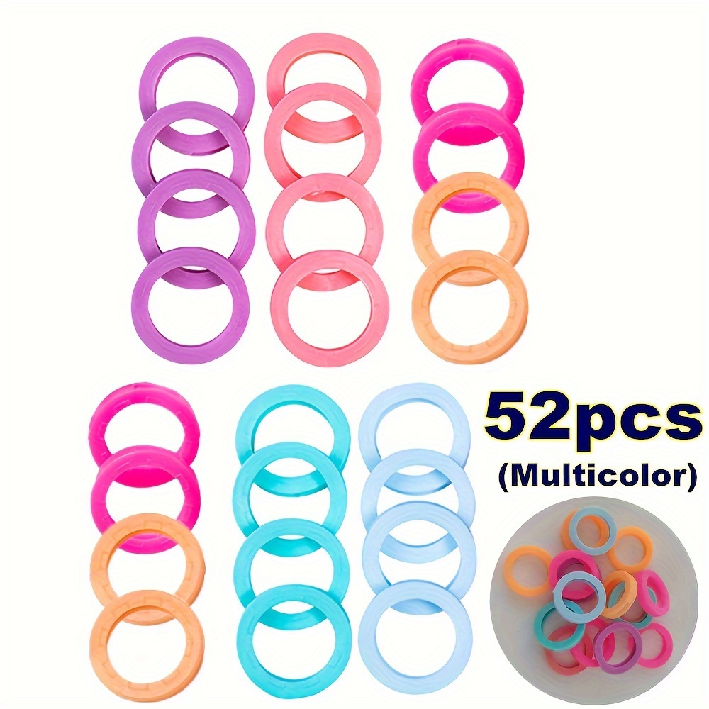 10/24/52pcs Pvc Elastic Key Caps Set Flexible Key Covers Key Identifier Tag Covers For Easy Identifying Door Keyrings