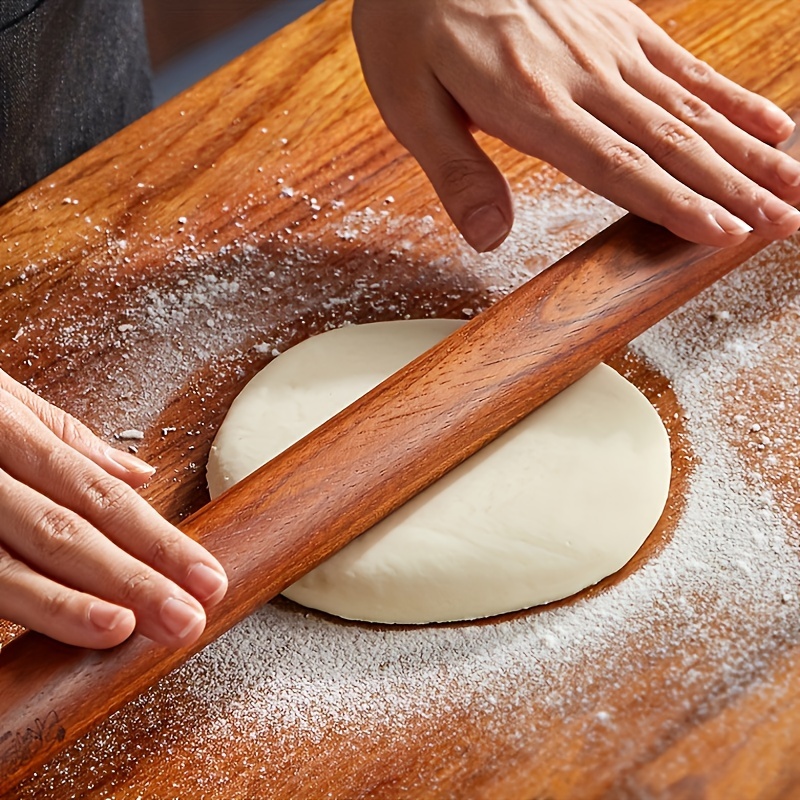 

1pc High-quality Solid Wood Rolling Pin Whole Wood, Approximately 40cmx3cm In Size. No Joints Or Glue Used In . This Rolling Pin Is Suitable For Hotel Use And Does Not Stick To Dough For Restaurant.