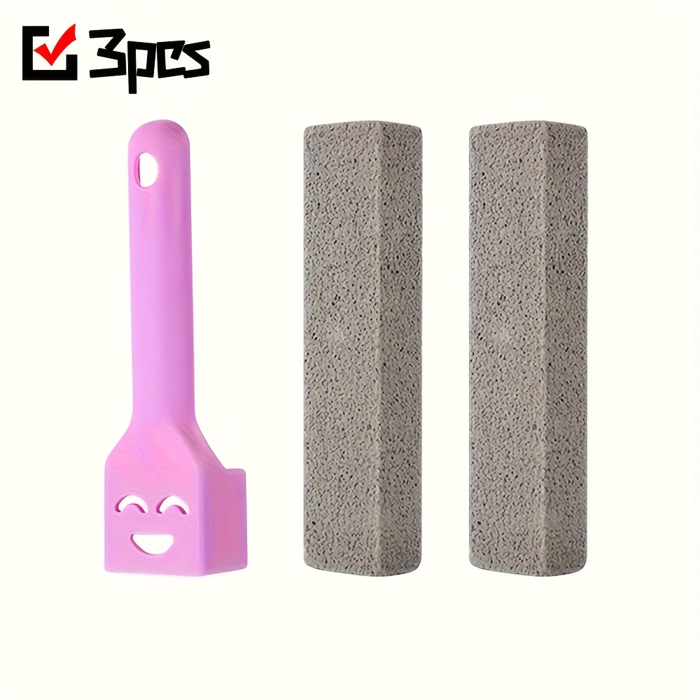 TEMU 3pcs Floating Stone Toilet Brush For Bathroom Cleaning With Handle, Gypsum Toilet Cleaner, Removes Stains, Toilet Cleaner, Toilet Brush,removes