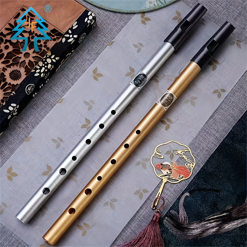 Feadog Brass Irish Tin Whistle Set of 2 Key D and C Small Flute Made in  Ireland