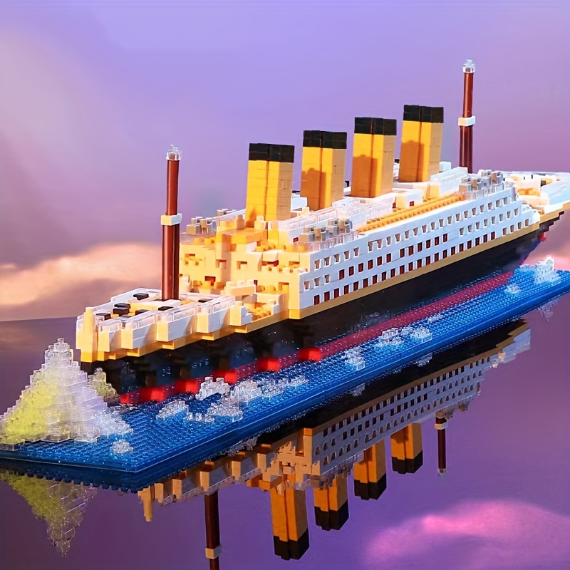 

Titanic Ship Model Building Kit - High Difficulty Micro Particle Construction Set For Boys And Girls - Educational Puzzle Toy Gift - Abs Material - Suitable For Ages 14+