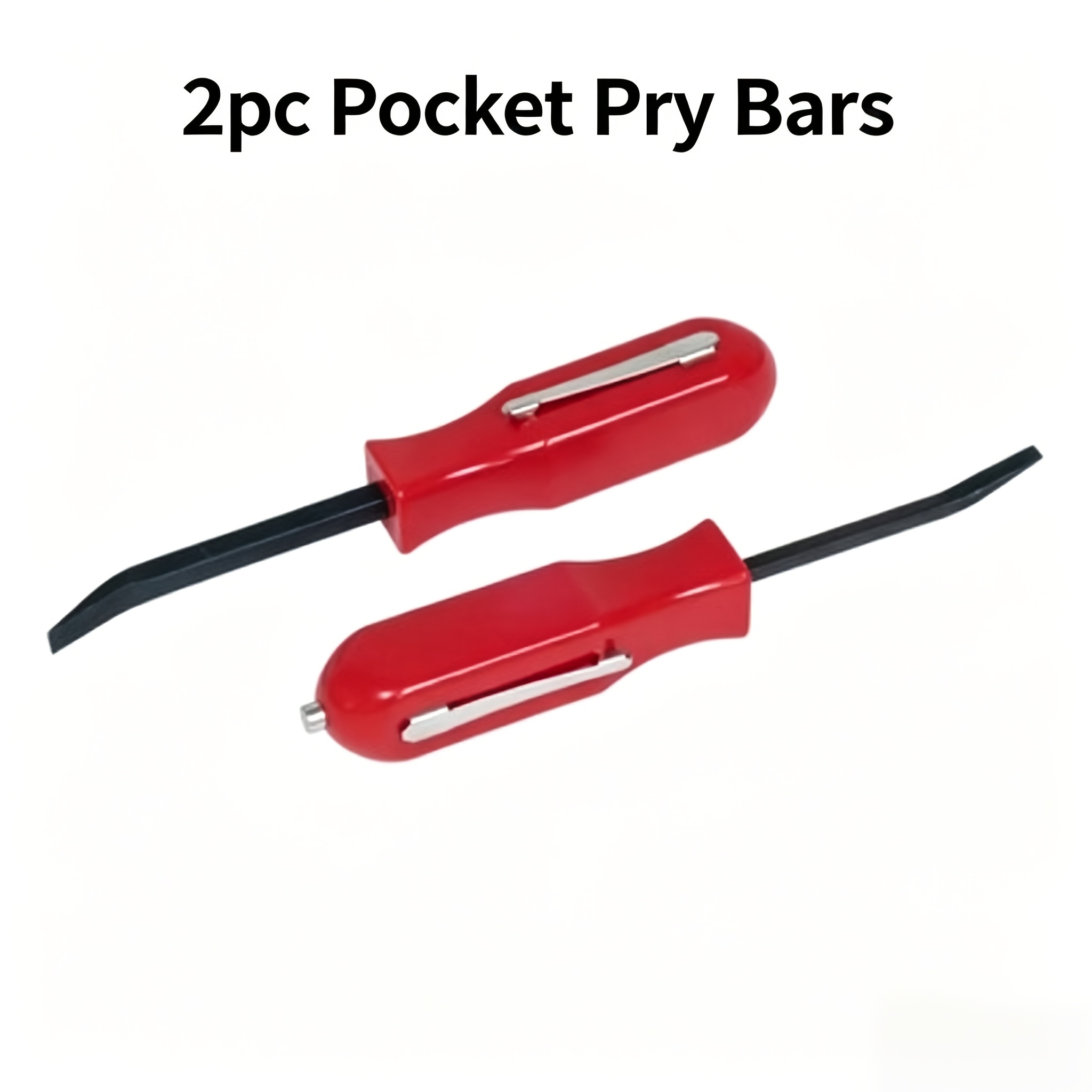 TEMU Ensemble de 2 mini leviers de poche, outil de levage à pointe incurvée avec clip pour la suppression des garnitures et des clips automobiles