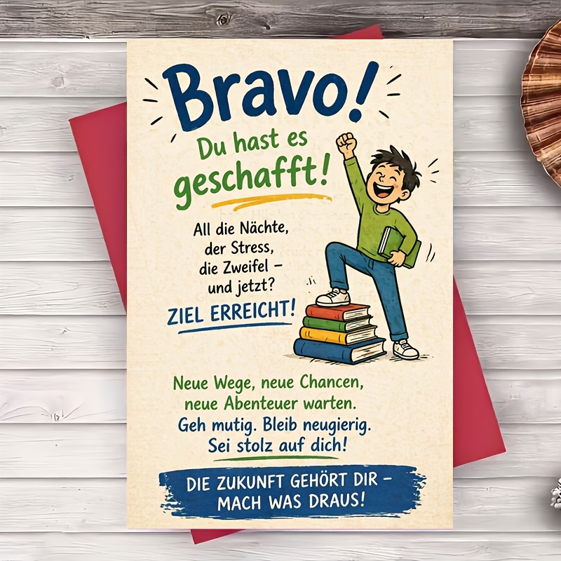 1 Envelope And 1 Greeting Card Congratulations Graduation Card For Graduate Celebrating And
