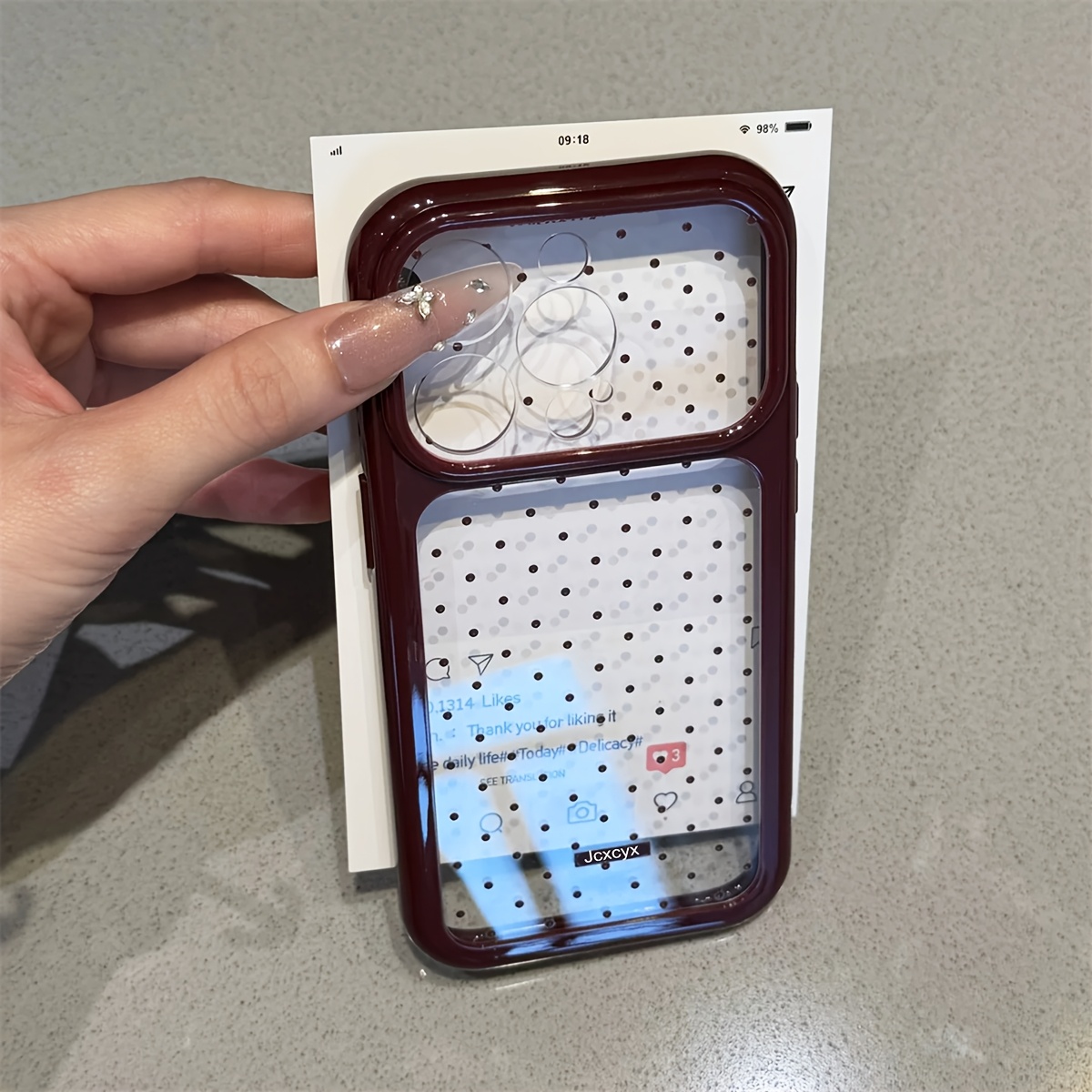TEMU Phone Case - Full Screen Cute Polka Dot Pattern Phone Case For Iphone 18 Pro Max 18 Pro 17 Pro Max 17 Pro 17 16 Pro 15 Pro Max 15 Pro 15 14 Pro