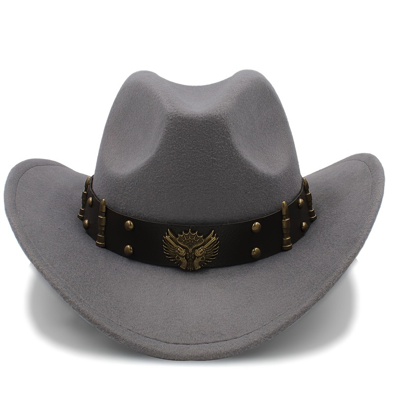 

1pc Chapeau de Jazz Style Rétro , Chapeau de Protection Solaire Cowboy Européen et Américain, Polyester - Lavable à