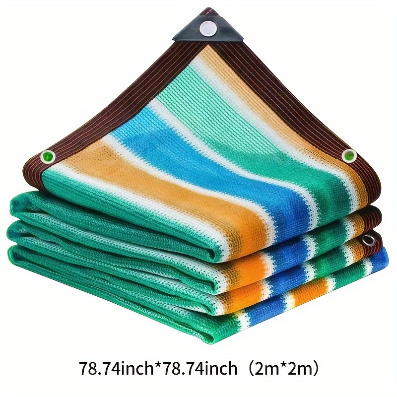 Image of High-density Breathable Shade Net - Multicolor , Suitable For Outdoor Courtyards, Picnics, Carports And Garden Shade/balcony And Use