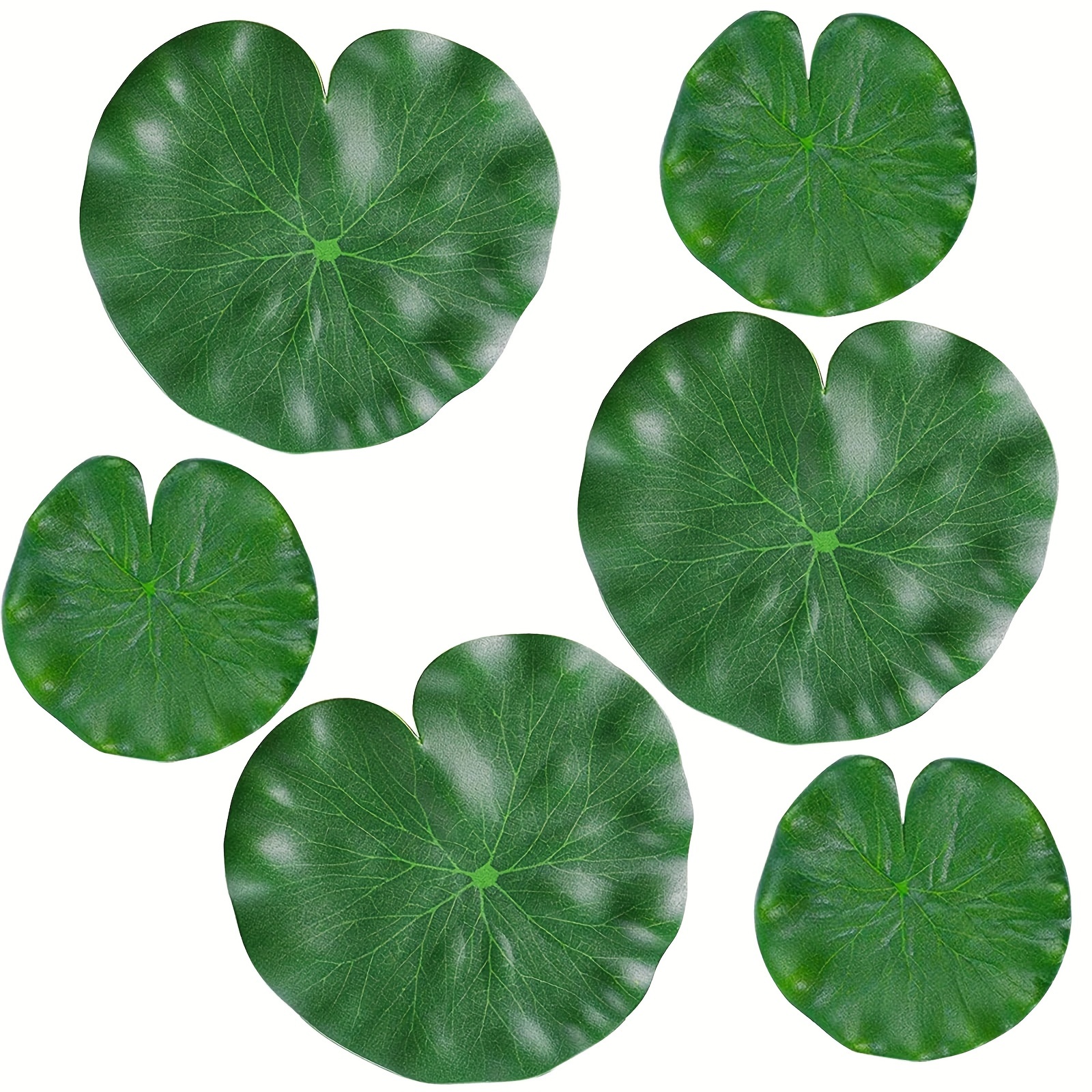 

6pcs Realistic Floating Lily Pads - Artificial Foam For For , Koi Fish Pools & Aquariums - No Battery Needed, Home Decor