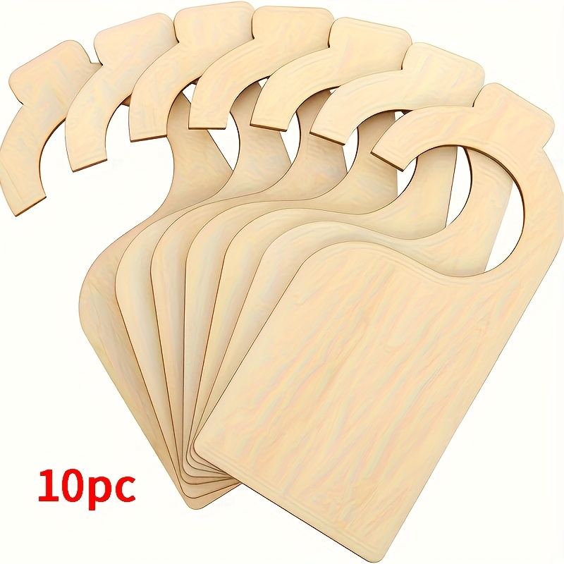 TEMU Lot de 10 étiquettes à suspendre de poignée de porte en bois , étiquettes pour cintre, décorations de cartes de vœux pour fête d'anniversaire,