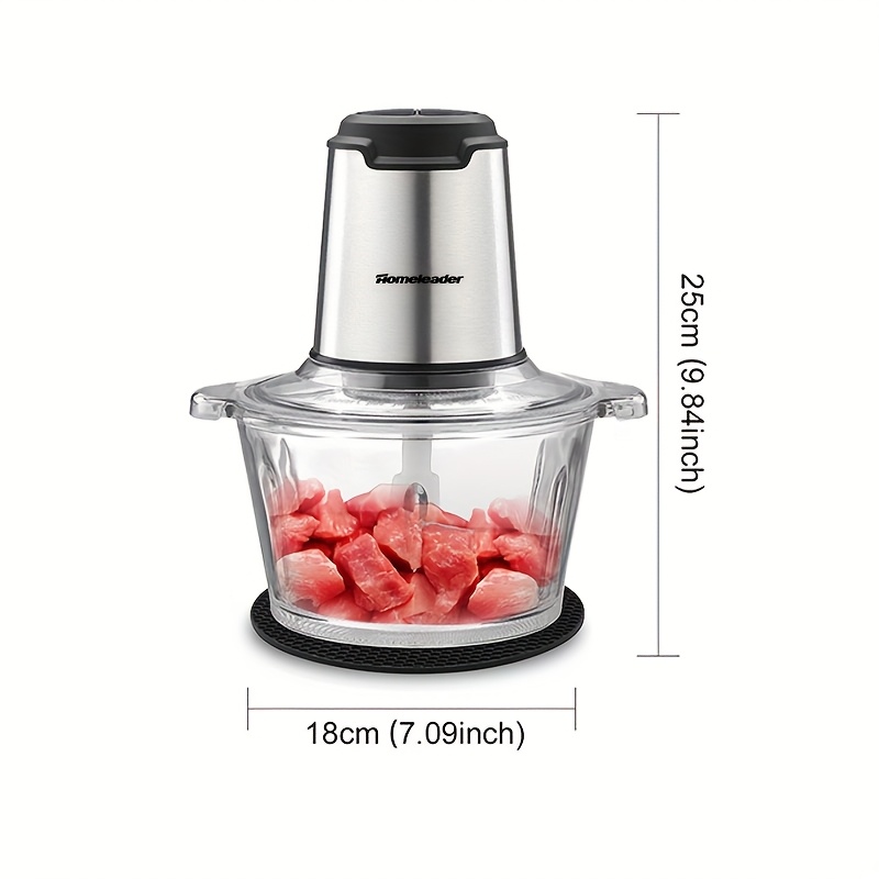   electric food processor chopper 4 stainless steel blades single bowl multifunctional for meat vegetables fruits nuts   easy clean effortless meal   gadget Product details 1