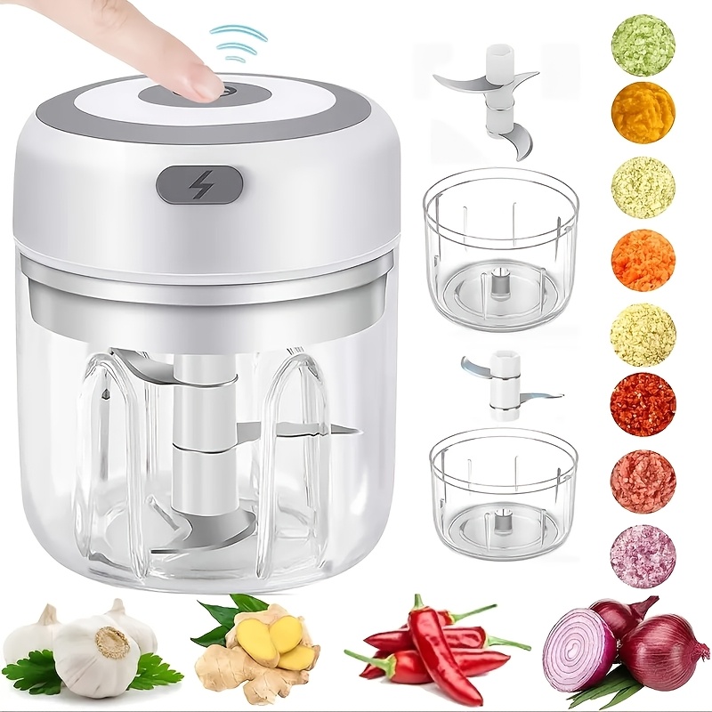 1pc high powered multifunctional food processor usb wireless charging quickly   chops meat garlic vegetables baby food food grade cup child lock safety ideal for kitchen camping Product details 4