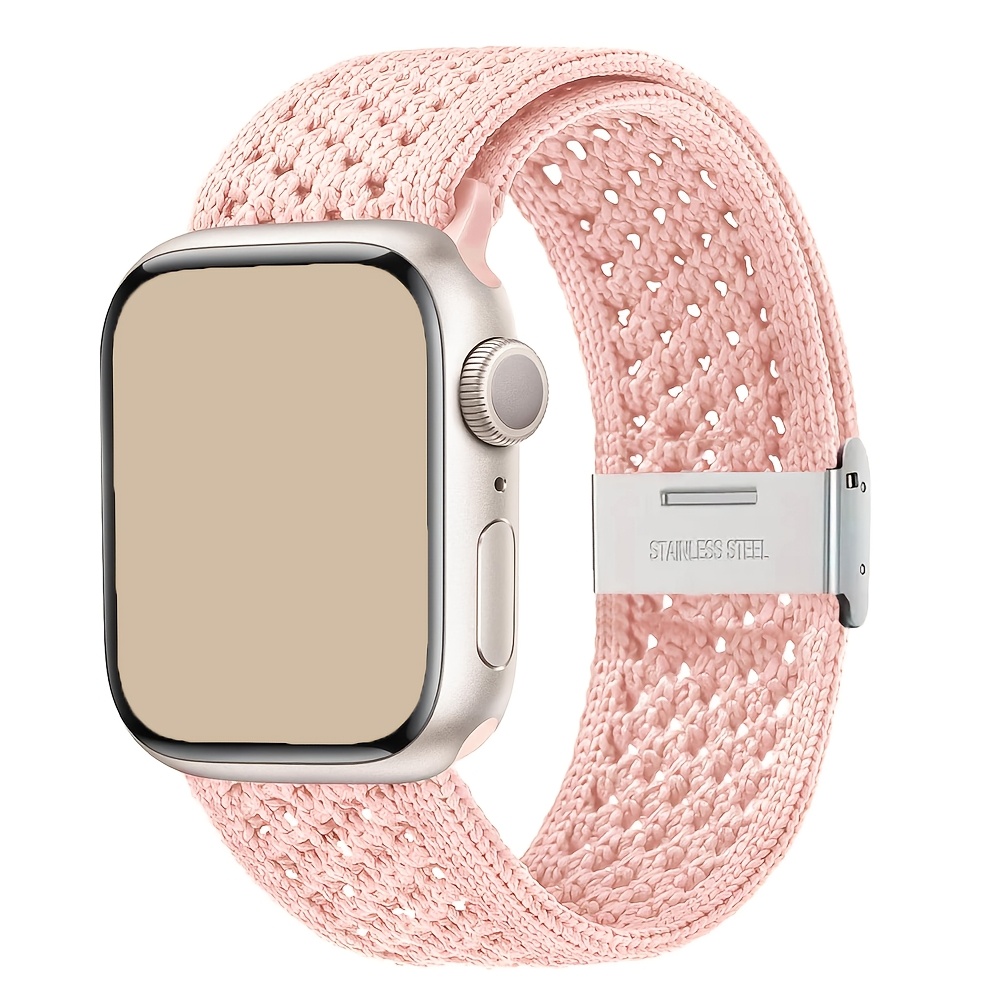 E-shop Gestricktes atmungsaktives Nylonarmband passend für Apple Watch Ultra 1-3 49mm Series 11/10 46mm 42mm 987654Ae 45mm 44mm 41mm 40mm 3 42mm 38mm