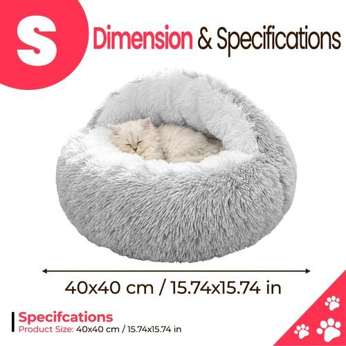 thickened semi enclosed shell shaped dog bed suitable for soft pet nest suitable for small medium doghouses cozy round bed for pomeranians chihuahuas shih tzus