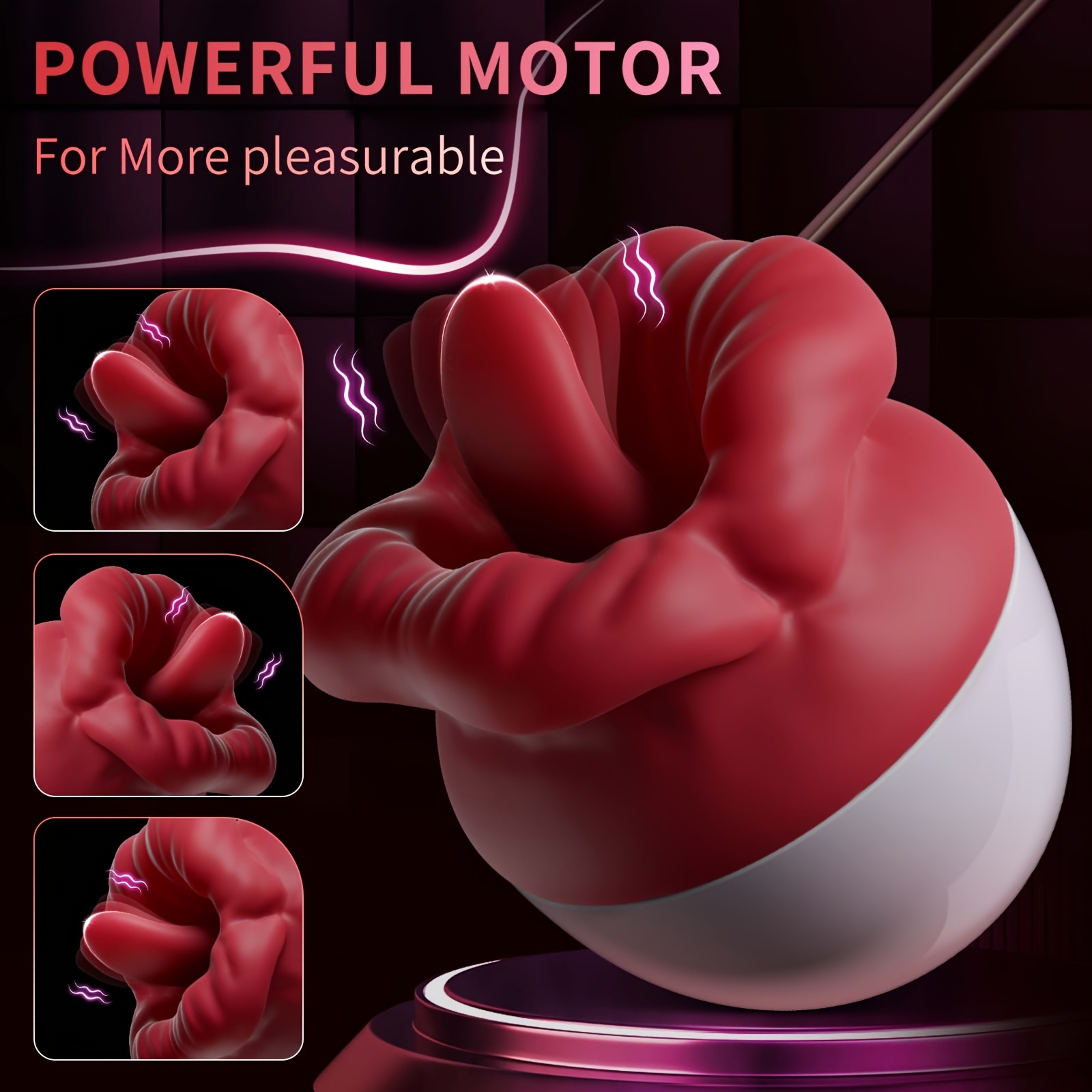 1pz. simulatore di bocca  ,   a   con   leccante, stimolazione   realistica e flessibile della  , stimolazione vaginale femminile   del  , giocattoli sessuali femminili, giocattoli per la vita sessuale, giocattoli sessuali per adulti femminili Dettagli dell'articolo 1