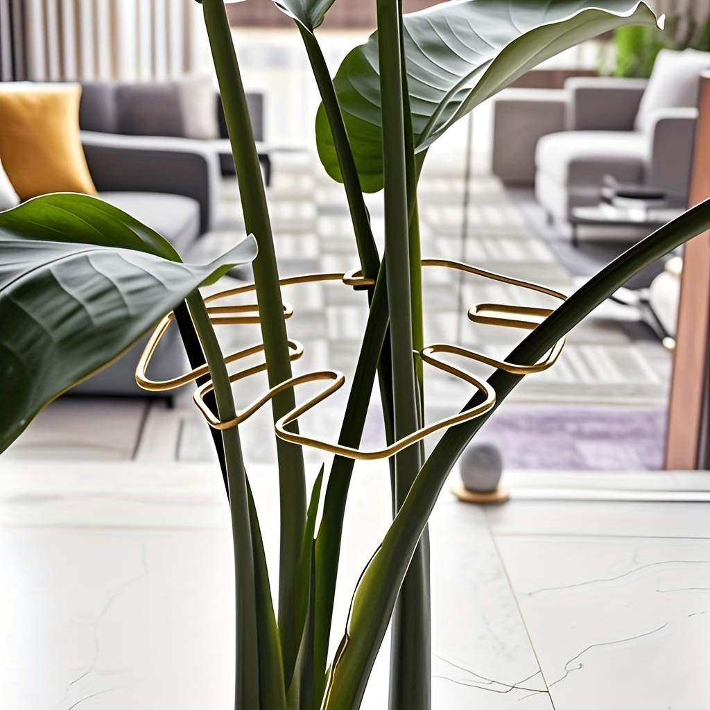 Plant Stem Support - Durable Monstera Stabilizer Grab Bar, Unique Climbing Plant Design, Turtle-Shell Bungie Kit, Ideal Plant Support for Healthy Growth, Decorative Plant Support