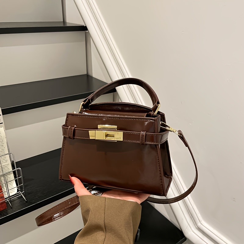 TEMU 2026 Women's Crossbody Bag, High-quality Hardware Buckle Multi-pocket Crossbody Shoulder Bag, Stylish And Versatile, Thickened Material With