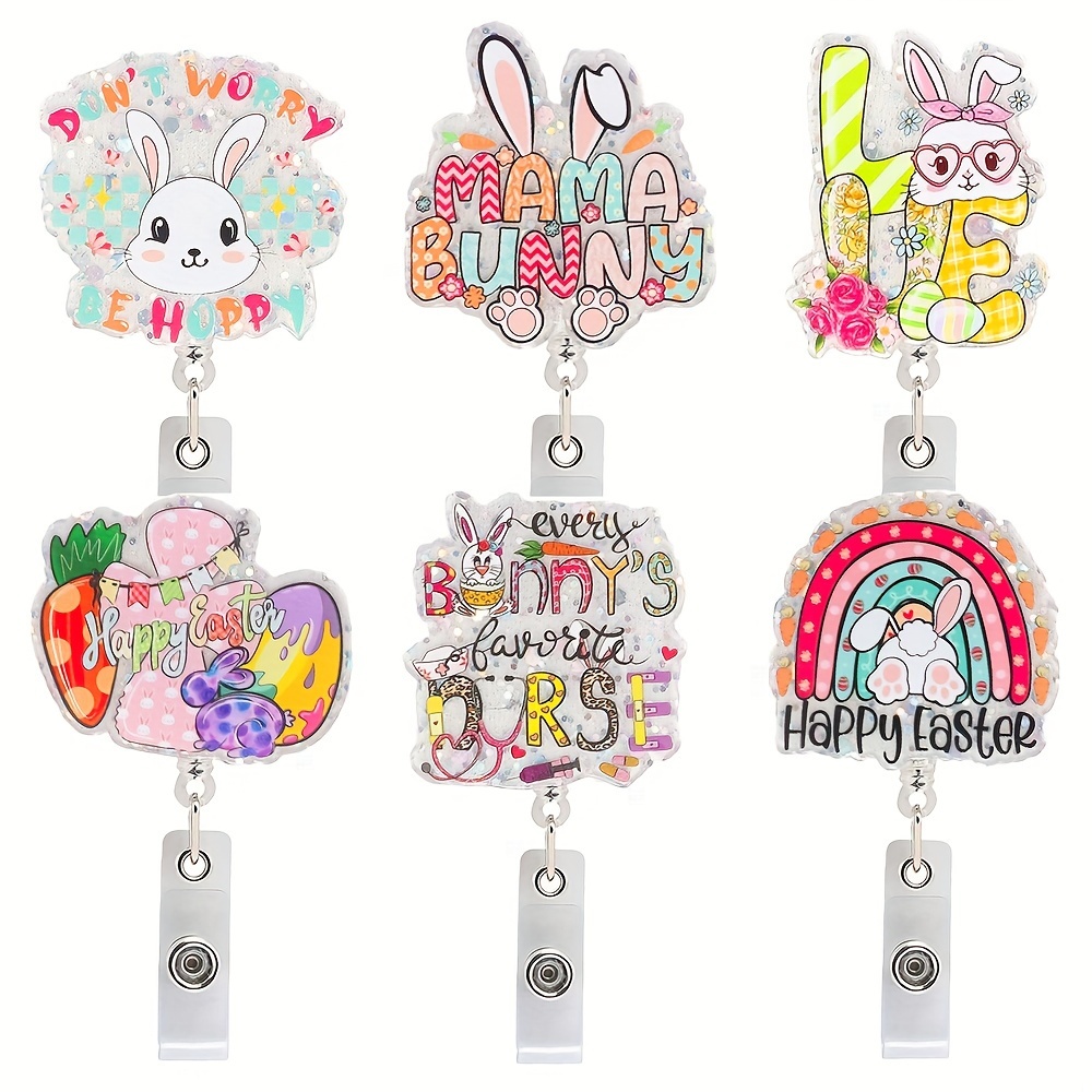 ZOEAST(TM) Cartoon Cute Retractable Badge Reel, Holder for Office Work  Nurses ID and Name Tag with Alligator Clip, 28 inch Cord Extension (2pcs  Pink Blue Stitch) : : Office Products