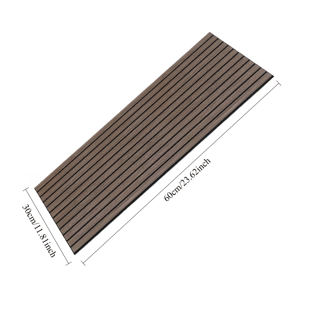 Set of 6 Acoustic Panels Measuring 23.6 by 29.97 cm, Designed for Soundproofing in Offices, Home Theaters, And Studios, Featuring a Walnut End