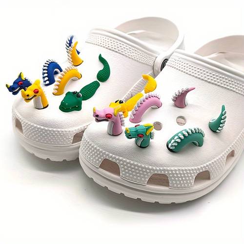 3 dragon clogs shoe charms in red black and multiple colors creative and clog accessories with buckles for unisex use
